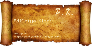 Pántya Kitti névjegykártya